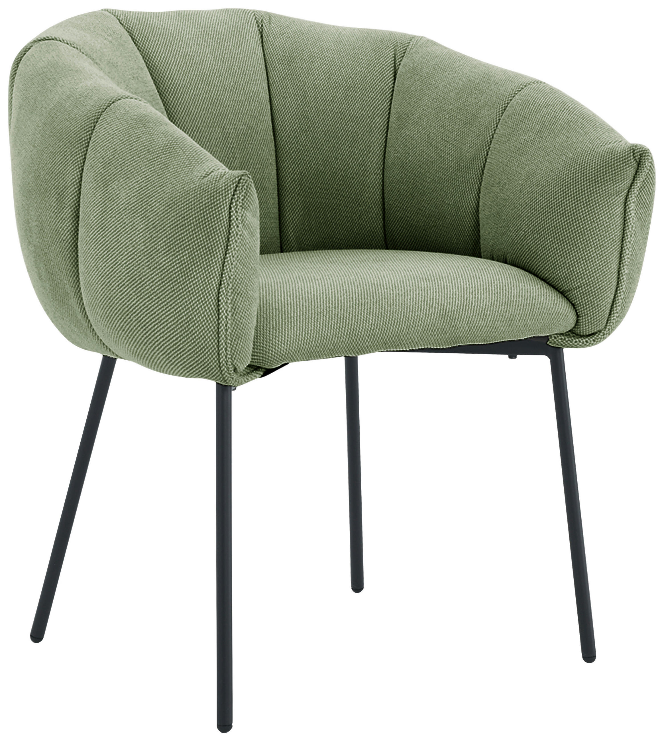 ARMLEHNSTUHL  in Eisen Struktur  - Schwarz/Grün, Design, Textil/Metall (66/78/72cm) - Carryhome