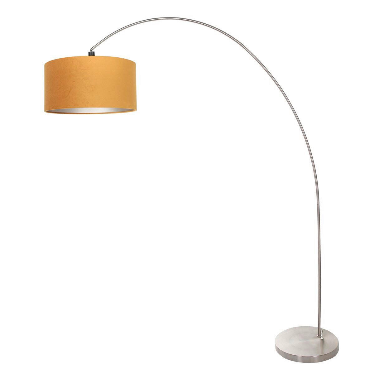 STEHLEUCHTE 40/185/172 cm  - Silberfarben/Braun, Trend, Glas/Metall (40/185/172cm)
