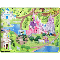 COVOR PENTRU COPII Castle  - verde/roz, Trend, textil (120/160cm) - Ben'n'jen