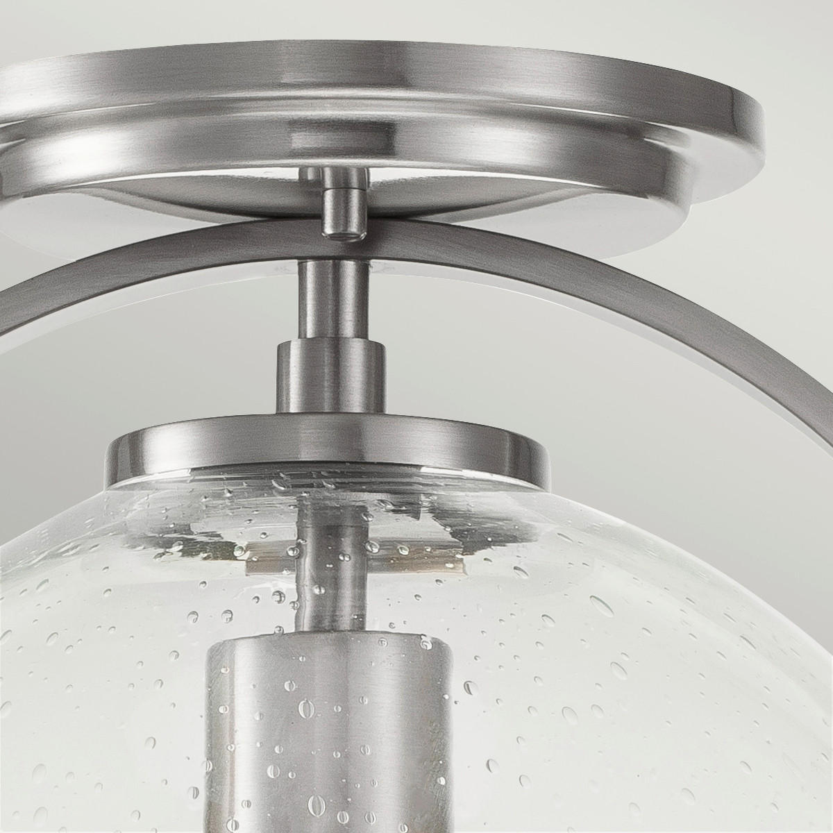 DECKENLEUCHTE  28.2/31.8 cm    - Nickelfarben, Design, Glas/Metall (28.2/31.8cm) - Elstead Lighting