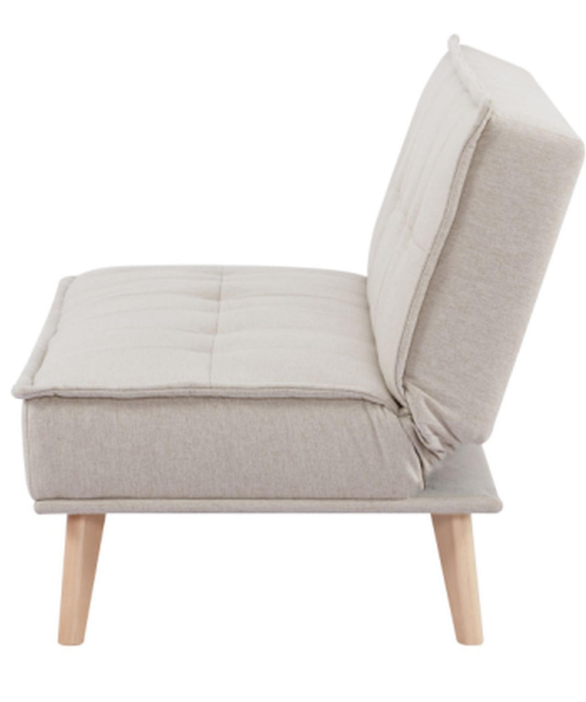 SCHLAFSOFA Webstoff Beige  - Beige/Kieferfarben, Design, Holz/Textil (181/82/85cm) - MID.YOU