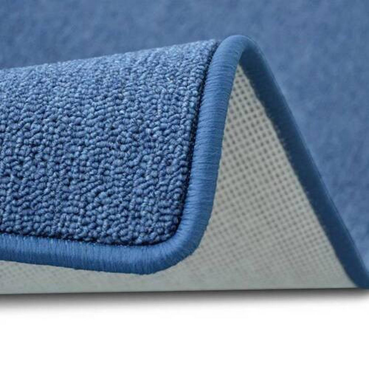 LÄUFER 80/250 cm London Blau  - Blau, Basics, Kunststoff/Textil (80/250cm)