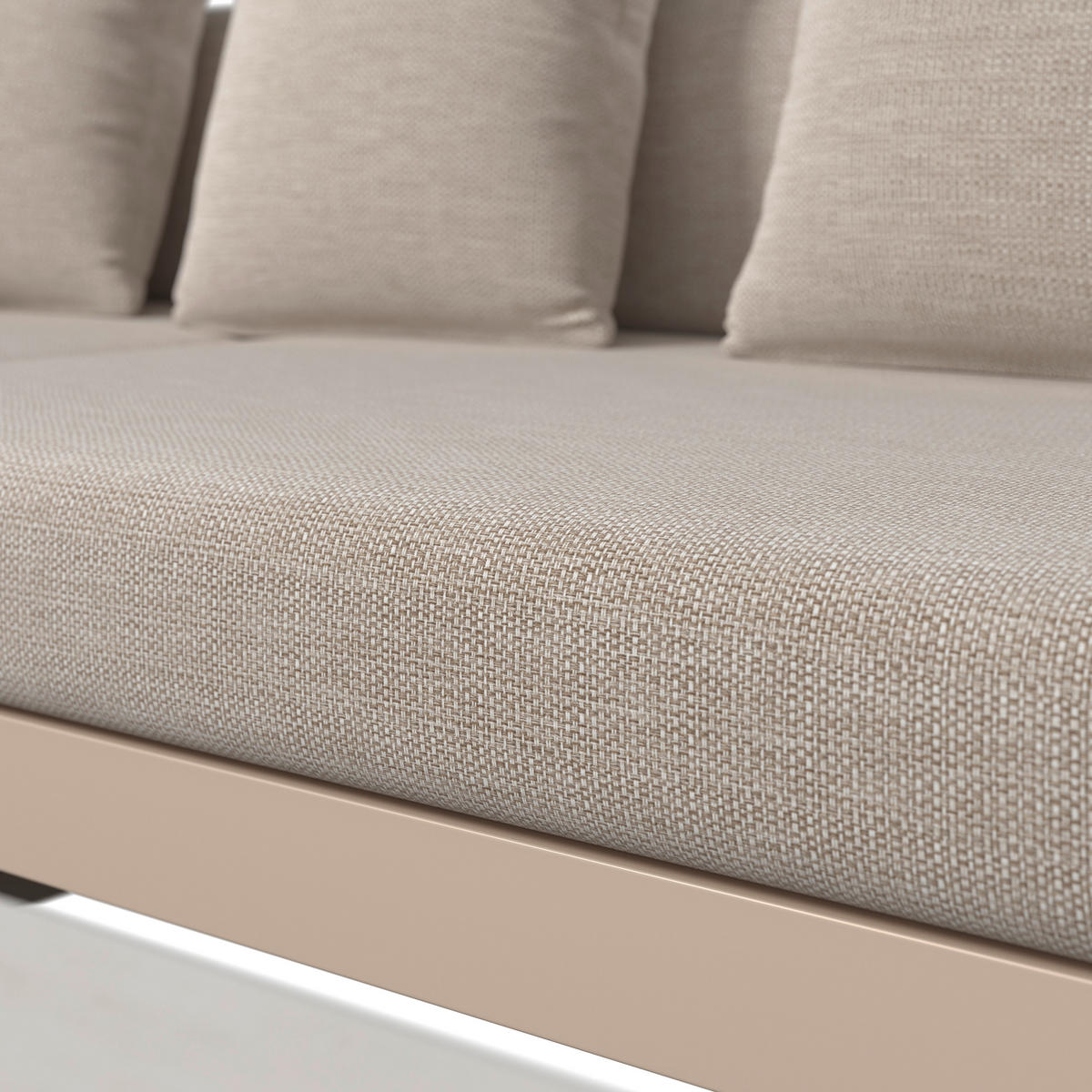 LOUNGE GARNITÚRA 3 részes  248/180 cm   - bézs, Design, Üveg/textil (248/180cm) - Amatio