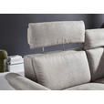 2-SITZER-SOFA Lederlook Hellgrau  - Hellgrau/Schwarz, KONVENTIONELL, Textil/Metall (194/103/92cm) - Dieter Knoll
