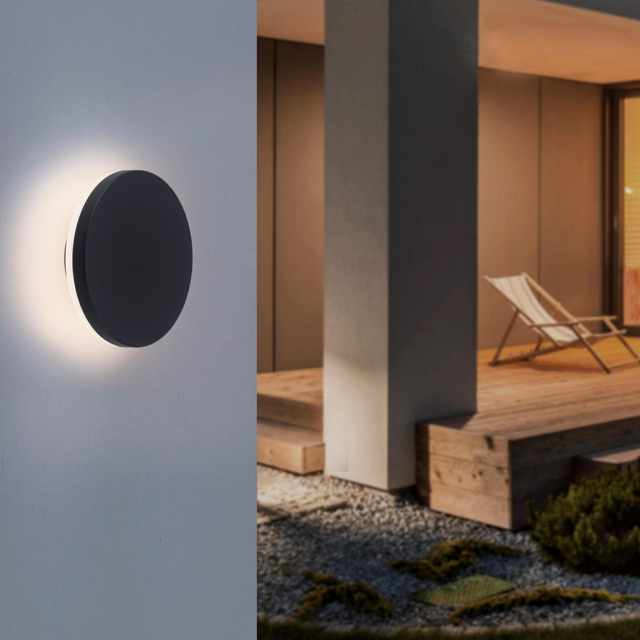 NÁSTĚNNÉ LED SVÍTIDLO, 15/5/15 cm - antracitová, Design, kov/plast (15/5/15cm)