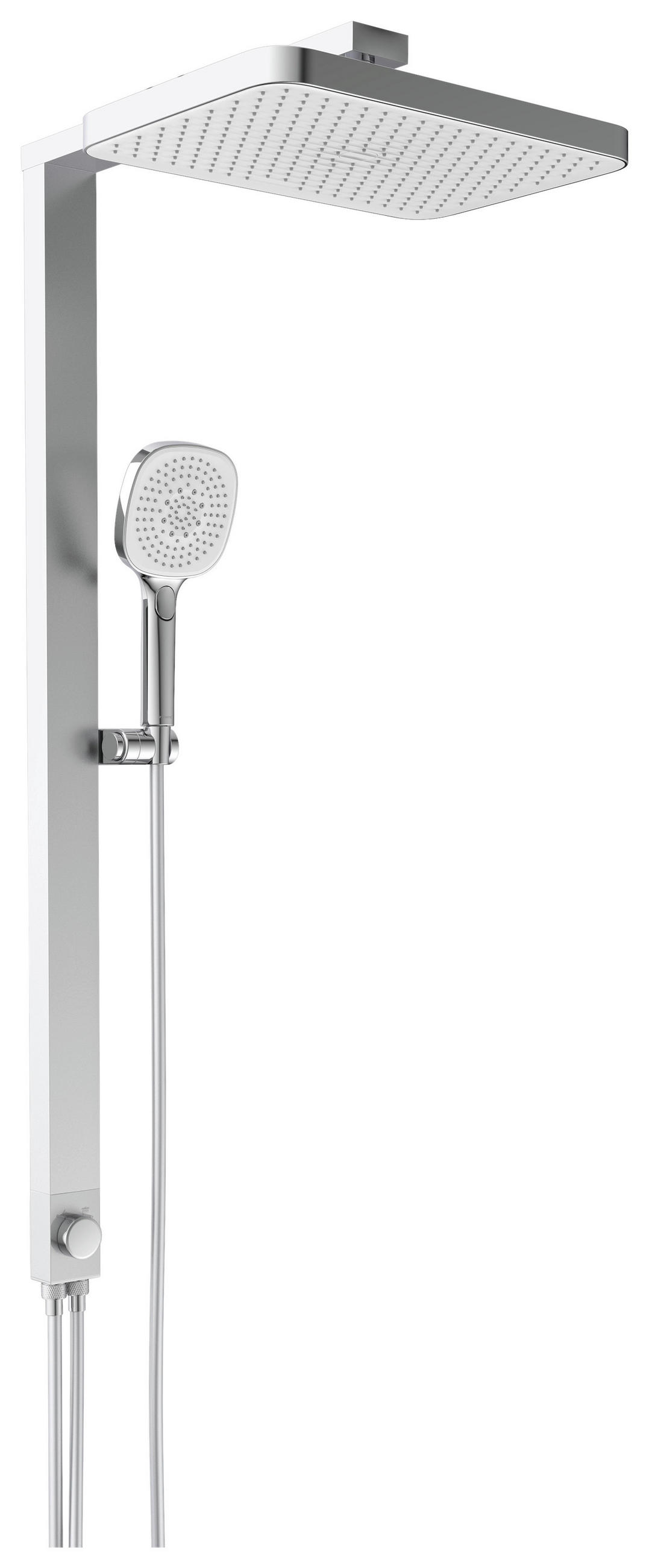 Überkopfbrauseset La Palma  - Chromfarben, MODERN, Kunststoff (43/105/5cm) - Premium Living