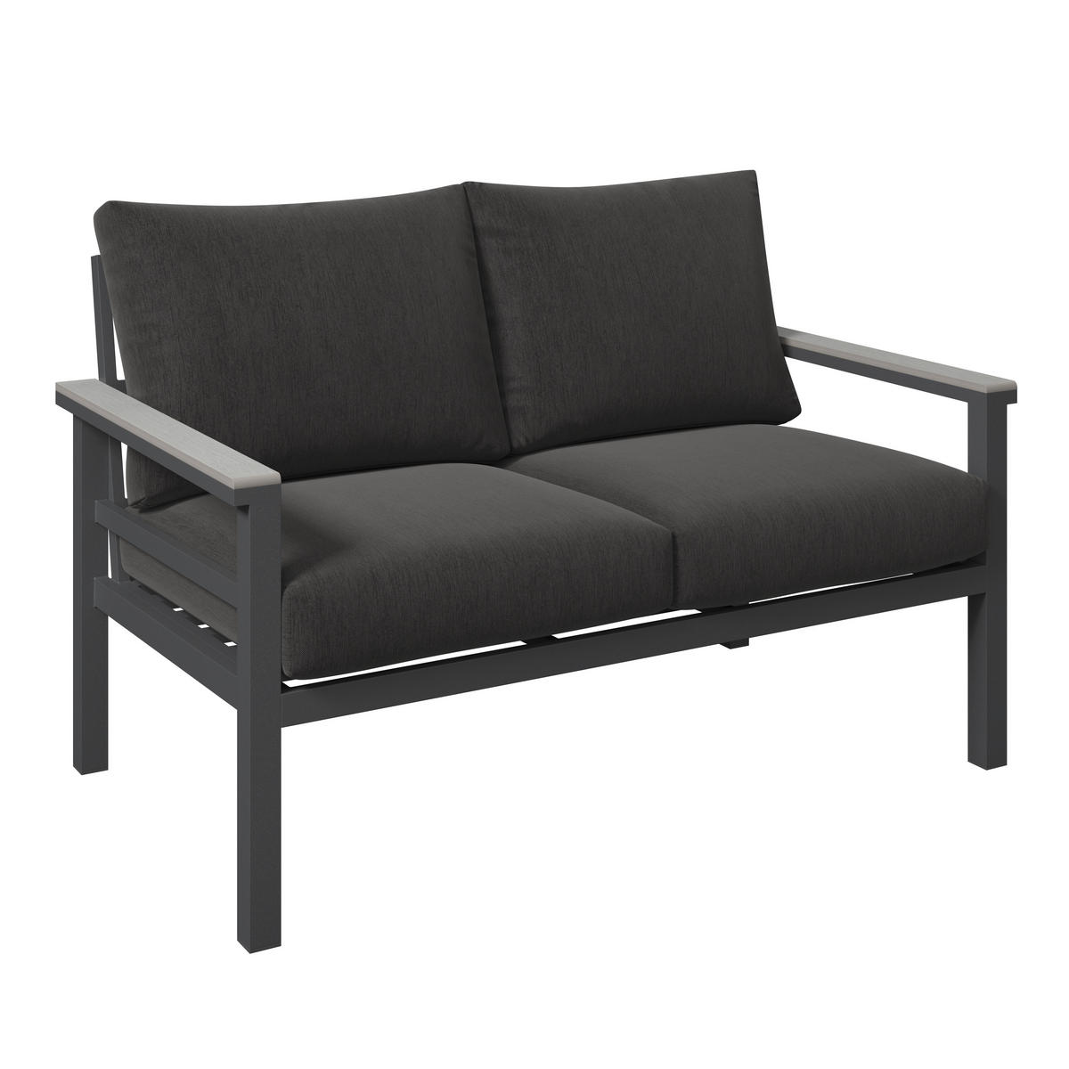 2 SZEMÉLYES PAD világosszürke, sötétszürke  - világosszürke/sötétszürke, Design, műanyag/textil (122/74/73cm) - Amatio