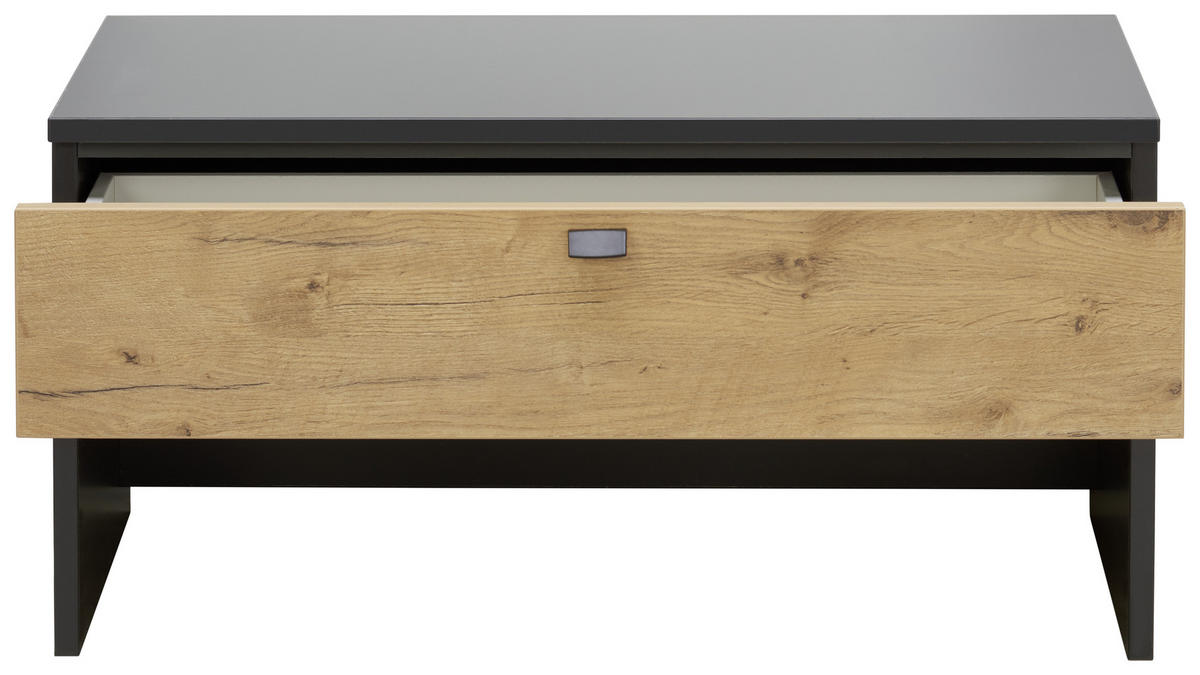 GARDEROBENBANK 80/41/42 cm  - Eichefarben/Anthrazit, Design, Holzwerkstoff/Metall (80/41/42cm) - Moderano