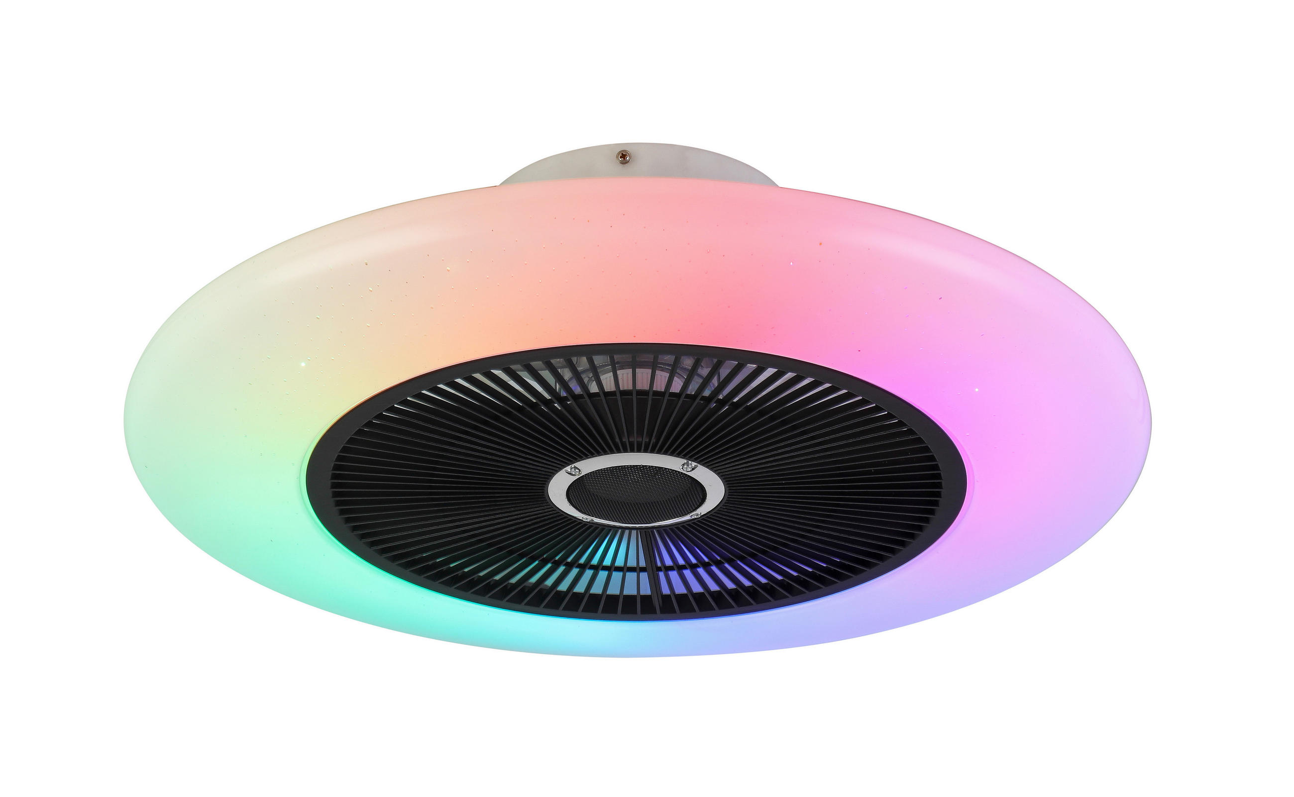 Deckenleuchte mit Ventilator 55/17,5 cm   - Transparent/Schwarz, Basics, Kunststoff/Metall (55/17,5cm) - Mican