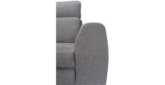 ECKSOFA Dunkelgrau Chenille - Dunkelgrau/Schwarz, KONVENTIONELL, Textil/Metall (185/240cm) - Carryhome