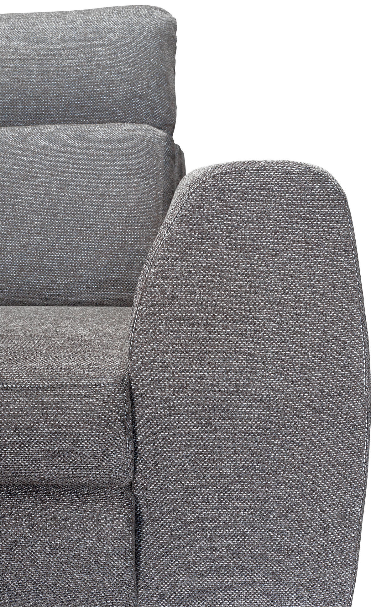 ECKSOFA Dunkelgrau Chenille  - Dunkelgrau/Schwarz, KONVENTIONELL, Textil/Metall (185/266cm) - Carryhome