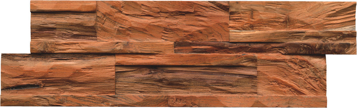 WANDVERKLEIDUNG 10 Stück  - Braun, Basics, Holz (55.5/18/2cm)