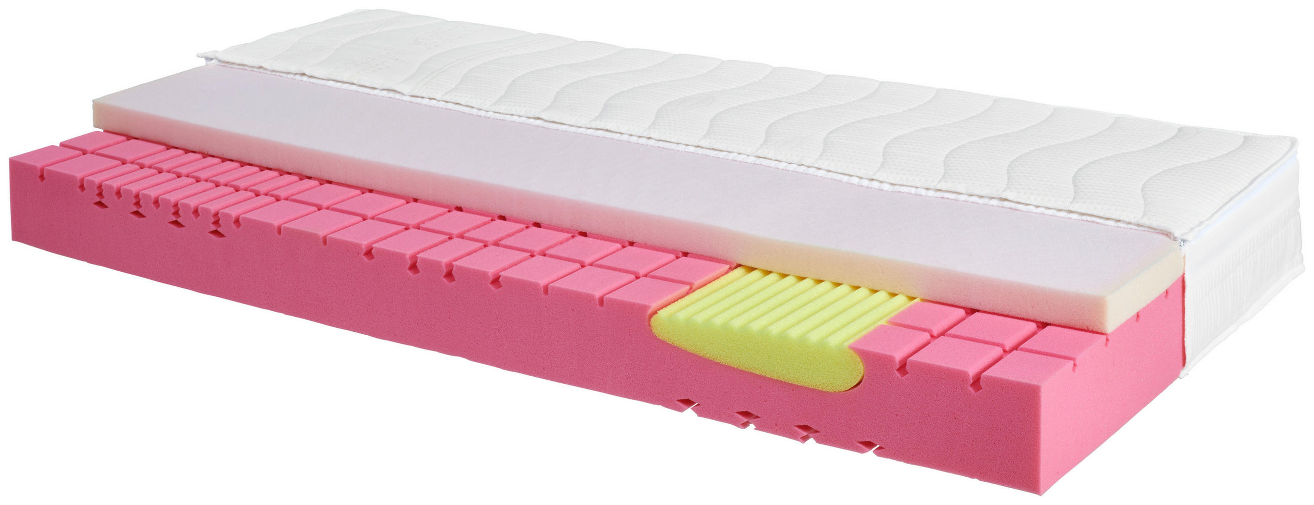 KALTSCHAUMMATRATZE 90/190 cm Höhe ca. 22 cm  - Basics, Textil (90/190cm) - Physiosleep