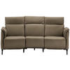 TRAPEZSOFA Echtleder Dunkelbraun  - Dunkelbraun/Schwarz, KONVENTIONELL, Leder/Metall (221/103/95cm) - Dieter Knoll