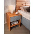 POLSTERBETT Matratze, Lattenrost, Bettkasten Buchefarben, Hellgrau 180/200 cm  - Buchefarben/Hellgrau, Design, Holz/Textil (180/200cm) - Valnatura