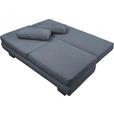 SCHLAFSOFA Macy in Blau, Grau  - Wengefarben/Blau, Design, Holz/Textil (203/94/100cm) - Novel