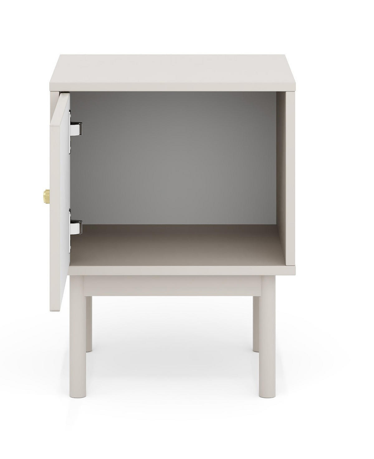 NACHTSCHRANK 41,5/53,5/39 cm  - Kaschmir/Goldfarben, Design, Holzwerkstoff/Metall (41,5/53,5/39cm) - Xora