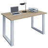 SCHREIBTISCH 140/50/76 cm  in Weiß, Sonoma Eiche  - Weiß/Sonoma Eiche, MODERN, Holzwerkstoff/Metall (140/50/76cm) - MID.YOU