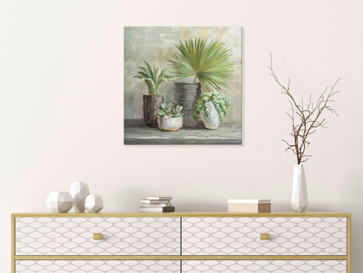 MALBA NA PLÁTNĚ, zátiší, květiny, 55/55 cm  - vícebarevná, Basics, dřevo/papír (55/55cm) - Euroart