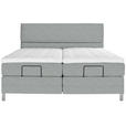 BOXSPRINGBETT 180/200 cm  in Grau  - Chromfarben/Grau, KONVENTIONELL, Kunststoff/Textil (180/200cm) - Voleo