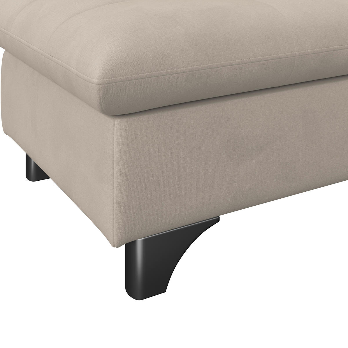 HOCKER Chenille Naturfarben  - Chromfarben/Naturfarben, KONVENTIONELL, Textil/Metall (108/46/108cm) - Livetastic