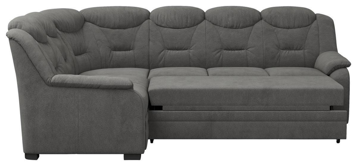 ECKSOFA in Chenille Anthrazit  211/263 cm  - Anthrazit/Schwarz, Basics, Kunststoff/Textil (211/263cm) - MID.YOU