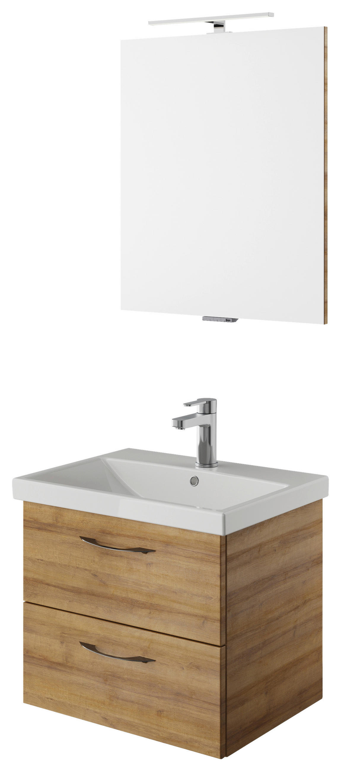 BADEZIMMER  in 60 cm  - Eichefarben/Weiß, KONVENTIONELL, Holzwerkstoff (60cm) - Pelipal