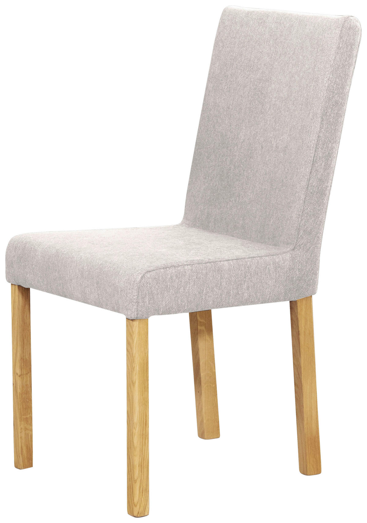 STUHL Webstoff Eichefarben, Hellgrau Eiche vollmassiv  - Eichefarben/Hellgrau, KONVENTIONELL, Holz/Textil (47/94/59cm) - Linea Natura