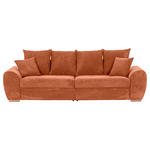 BIGSOFA in Cord Rostfarben  - Eichefarben/Rostfarben, KONVENTIONELL, Holz/Textil (270/72/109cm) - Carryhome