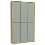 SCHUHSCHRANK 109,2/191,9/34,9 cm  - Salbeigrün/Eiche Artisan, MODERN, Holzwerkstoff/Kunststoff (109,2/191,9/34,9cm) - Xora