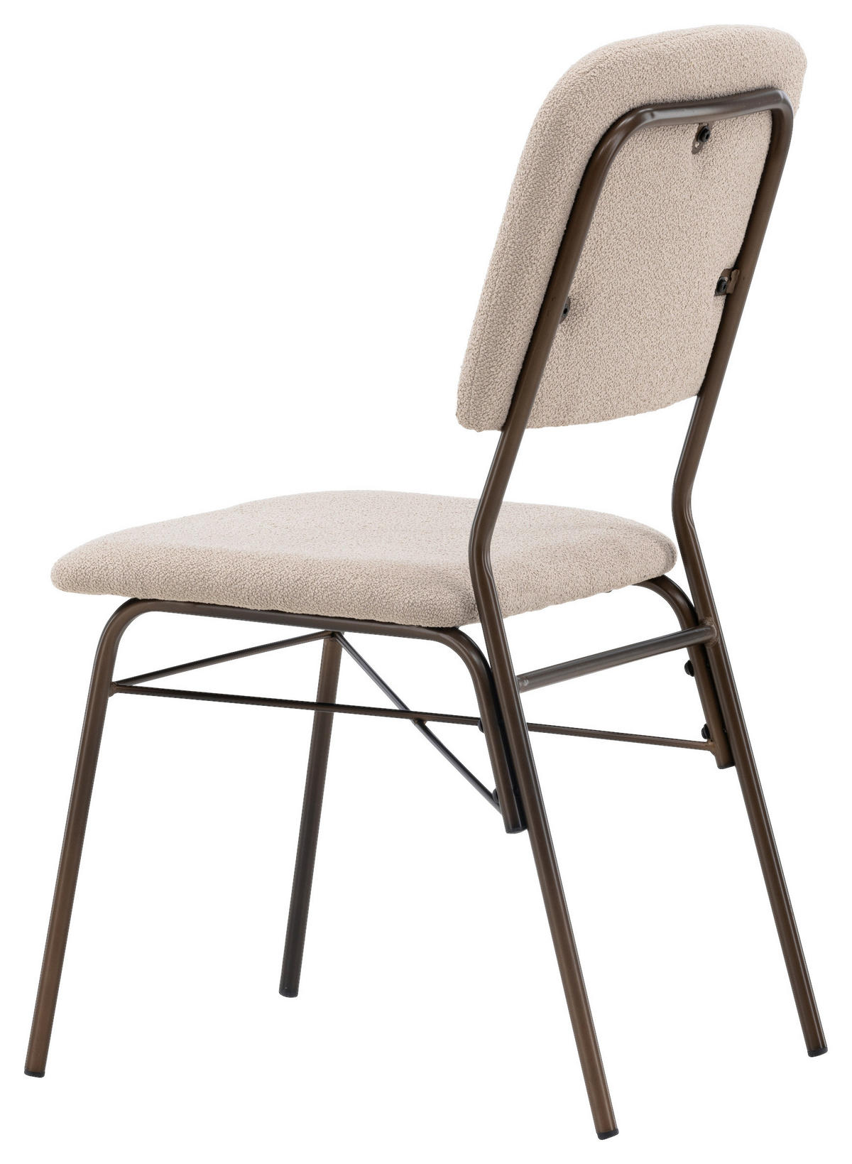 STOLSET 2 styck stål textilväv  - beige/brun, Design, metall/textil (48.5/94/56cm) - Livetastic