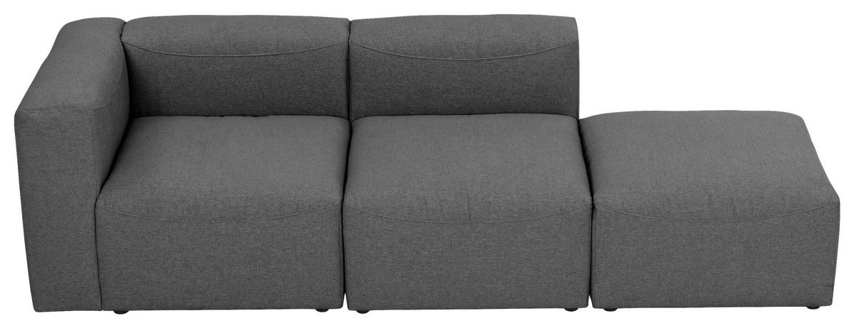 OTTOMANE LENA Anthrazit  - Anthrazit, Design, Kunststoff/Textil (250/73/100cm) - Max Winzer
