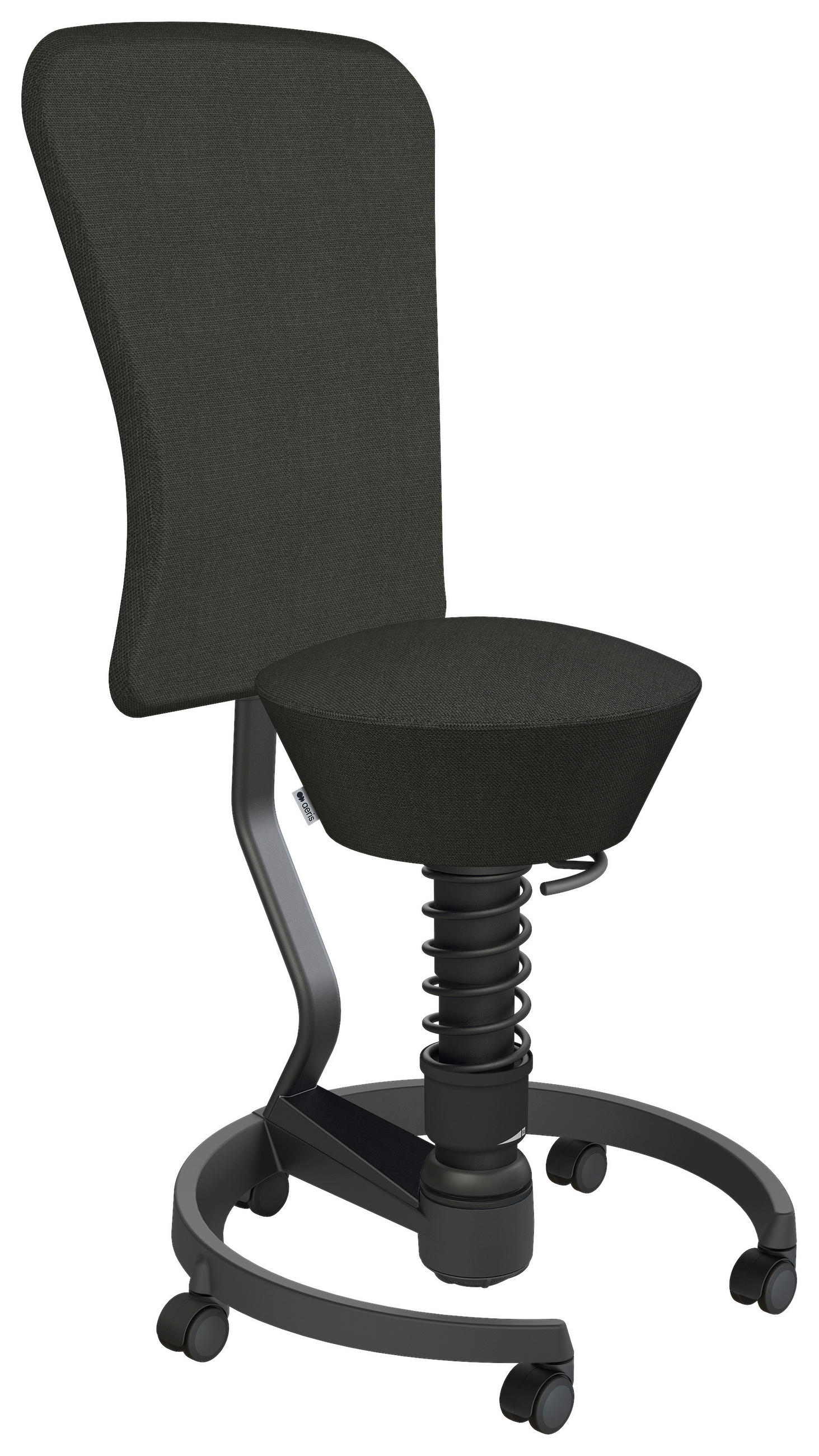 BÜROHOCKER   Schwarz  - Schwarz, Basics, Kunststoff/Textil (55/105,115/55cm) - Aeris