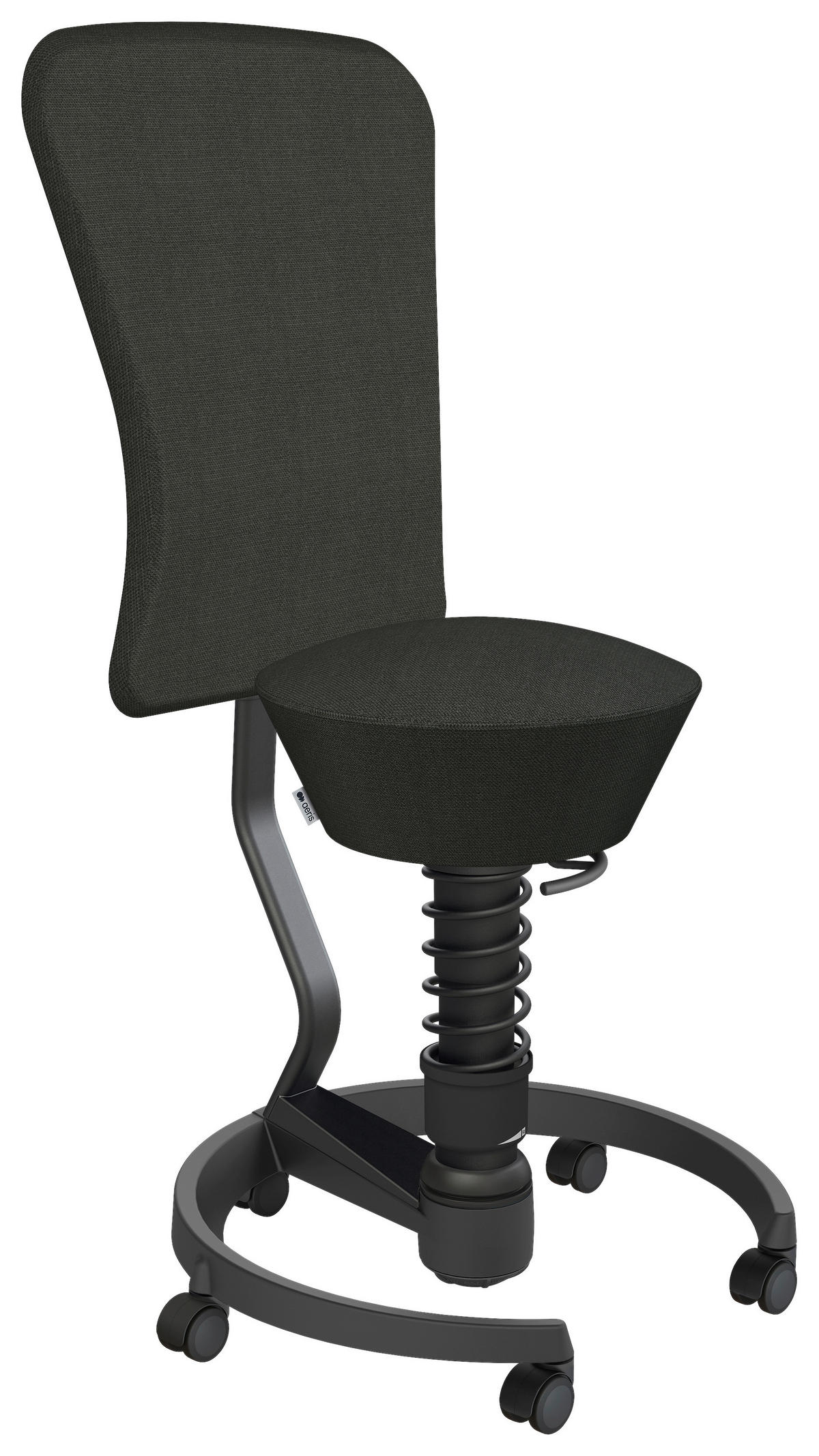 BÜROHOCKER 55/105,115/55 cm  - Schwarz, Basics, Kunststoff/Textil (55/105,115/55cm) - Aeris