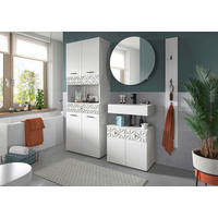 BADEZIMMER 4-teilig  in 146 cm  - Schwarz/Weiß, MODERN, Holzwerkstoff/Kunststoff (146cm) - MID.YOU