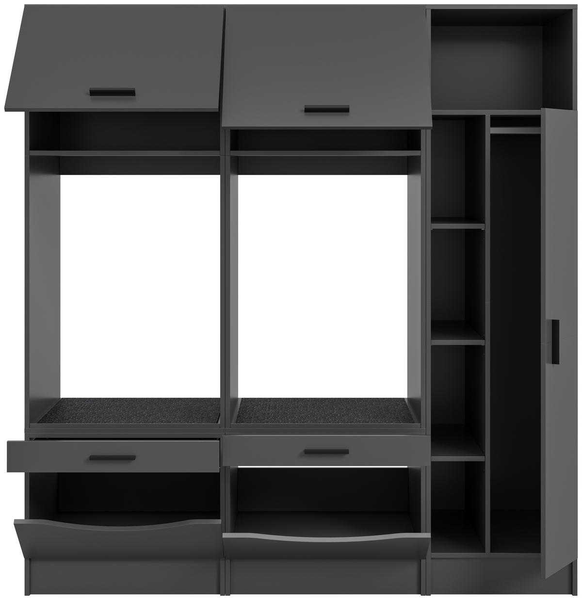 HAUSWIRTSCHAFTSRAUM 182/195/68 cm  in Anthrazit  - Anthrazit, Basics, Holzwerkstoff (182/195/68cm) - MID.YOU