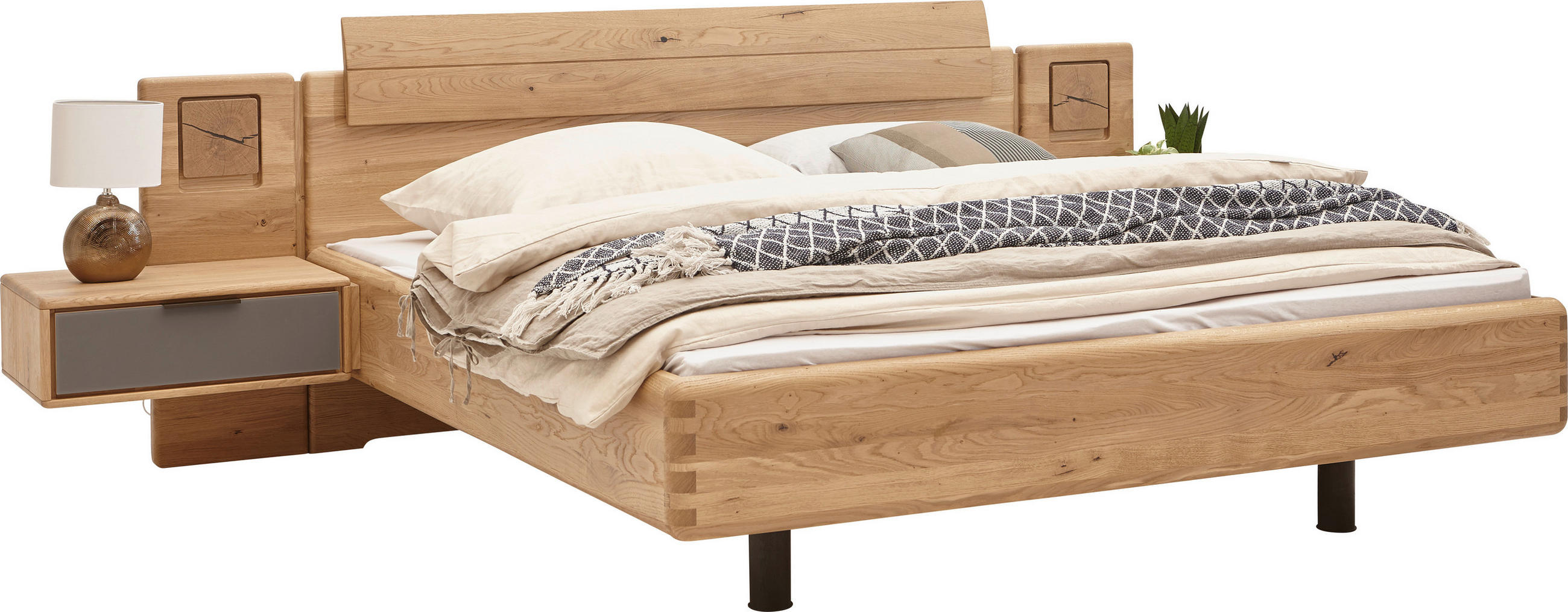 BETTANLAGE 180/200 cm  in Eichefarben   - Eichefarben, Natur, Holz (180/200cm) - Valnatura