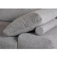 ECKSOFA Grau Flachgewebe Rücken echt, Rückenkissen  - Schwarz/Grau, KONVENTIONELL, Textil/Metall (240/310cm) - Carryhome