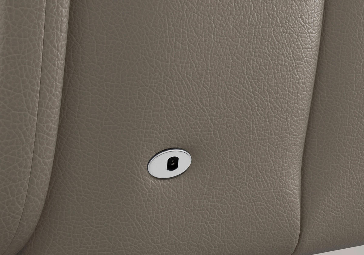 RELAXSESSEL TV TRIPLE SEVEN XTRA LARGE S1 Echtleder Kopfteilverstellung, Fußteilverstellung, Rücken echt    - Schwarz/Grau, Basics, Leder/Metall (86/111/86cm) - Sit & More