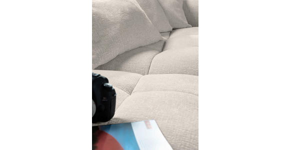 ECKSOFA Hellbraun Flachgewebe  - Hellbraun/Schwarz, KONVENTIONELL, Kunststoff/Textil (280/170cm) - Carryhome