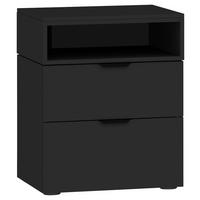 NACHTKÄSTCHEN 45/55/43 cm  in Schwarz  - Schwarz, Design, Holzwerkstoff/Kunststoff (45/55/43cm) - Jutzler