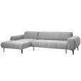 ECKSOFA in Chenille Greige  167/311 cm  - Greige/Schwarz, Design, Textil/Metall (167/311cm) - Xora