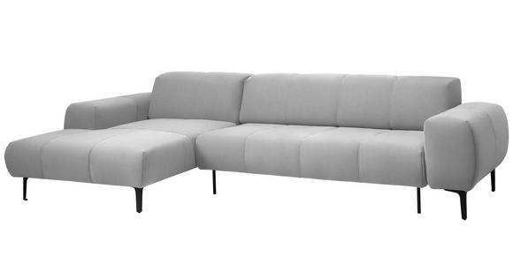 ECKSOFA in Chenille Greige  167/311 cm  - Greige/Schwarz, Design, Textil/Metall (167/311cm) - Xora