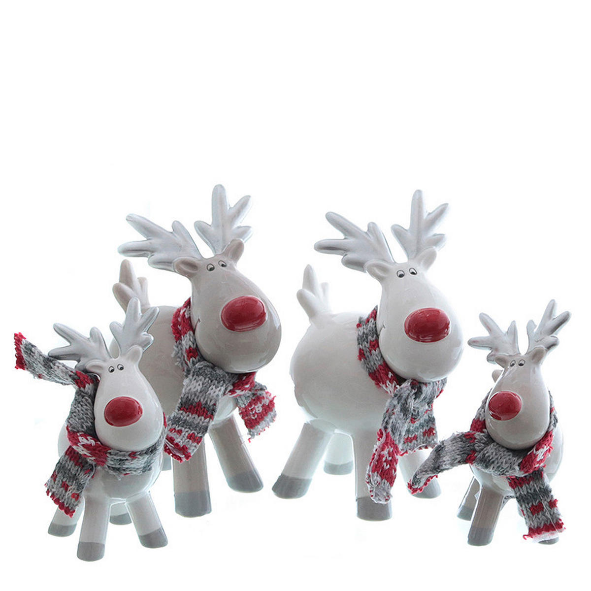 DEKOELCH - Rot/Weiß, LIFESTYLE, Keramik (9/6/14cm) - X-Mas