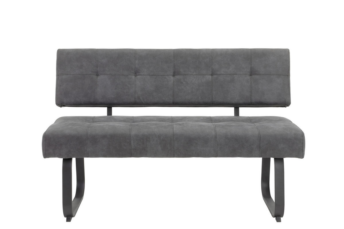 TISCHGRUPPE in Metall, Textil, Holzwerkstoff Anthrazit, Alteiche  - Alteiche/Anthrazit, MODERN, Holzwerkstoff/Textil (120 - 160/76/80cm) - MID.YOU