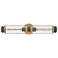 VÄGGLAMPA FÖR BADRUM Masthead 12,2 cm   - mässingsfärgad/svart, Klassisk, metall/glas (12,2cm) - Elstead Lighting