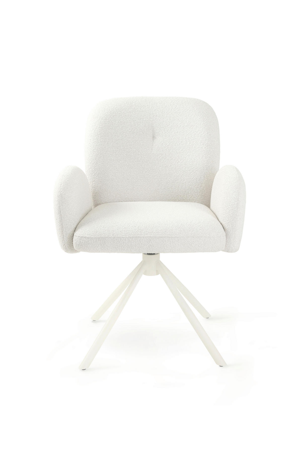 ARMLEHNSTUHL  in Stahl Webstoff, Bouclé  - Perlmutt/Weiß, Basics, Textil/Metall (63/87/63,5cm) - Tom Tailor