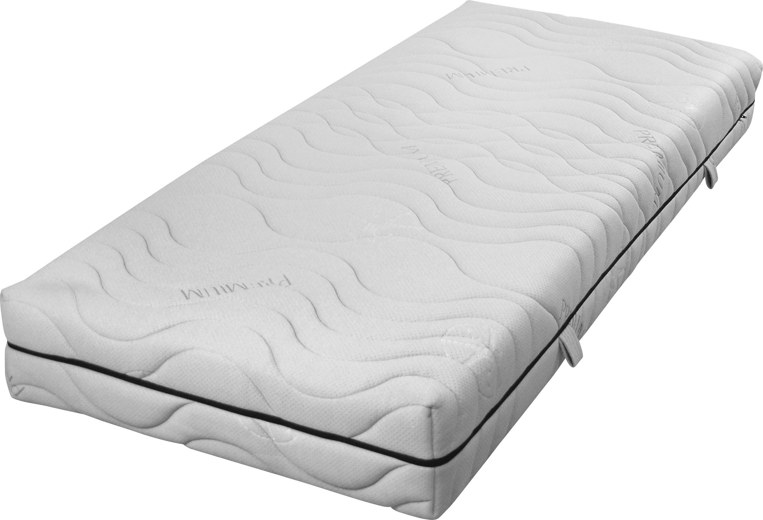 KALTSCHAUMMATRATZE 160/200 cm, Höhe ca.: 23 cm, Wendematratze mit unterschiedlichen Härtegraden, H2 + H3 = mittel + fest, 7-Zonen - Weiß, Basics, Textil (160/200cm) - Boxxx