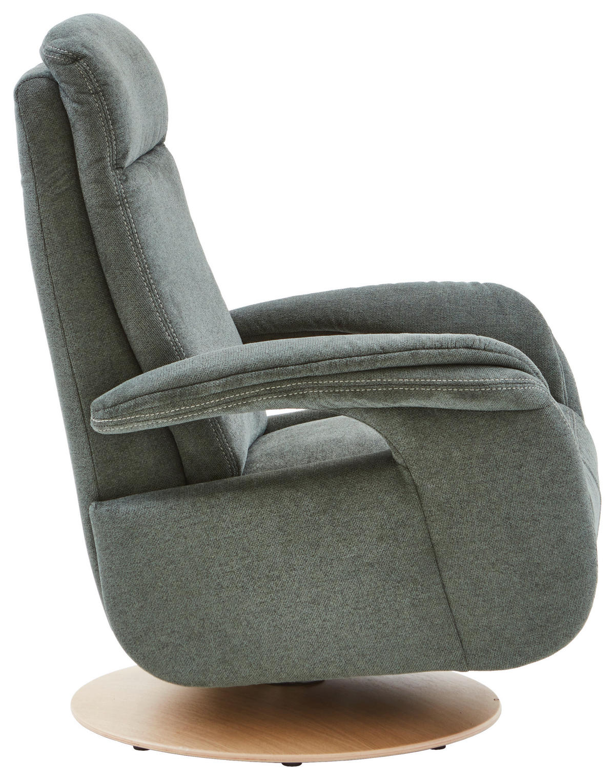 RELAXSESSEL Holz, Textil Grün  - Eiche Bianco/Beige, Romantik / Landhaus, Holz/Textil (80/106/88cm) - Voleo