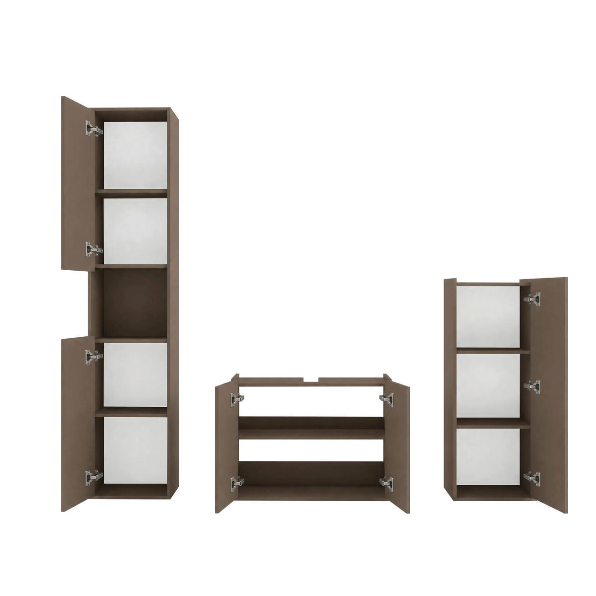 HOCHSCHRANK 42/197/33 cm  - Schwarz/Cappuccino, Trend, Holzwerkstoff/Kunststoff (42/197/33cm) - MID.YOU